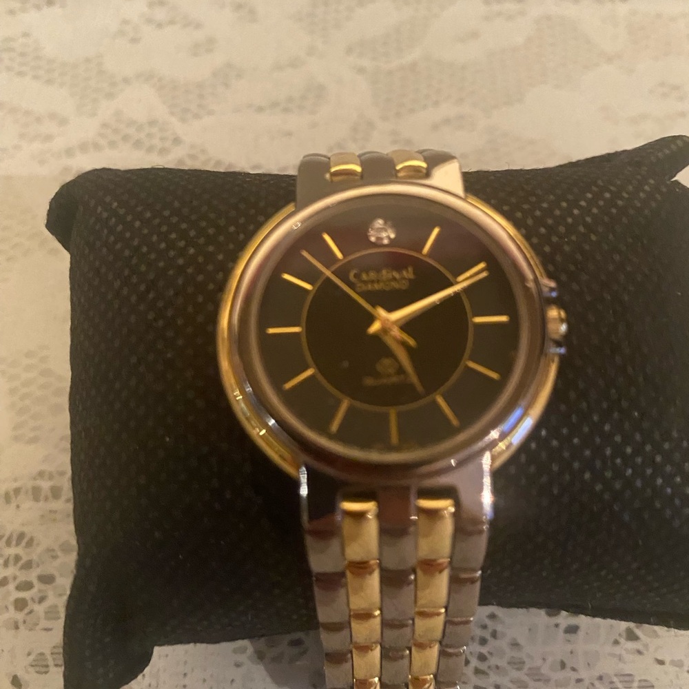 Vintage Men’s Gold two tone watch with  diamond